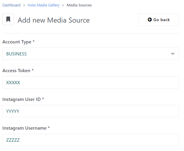 Add new Media Source for Business account